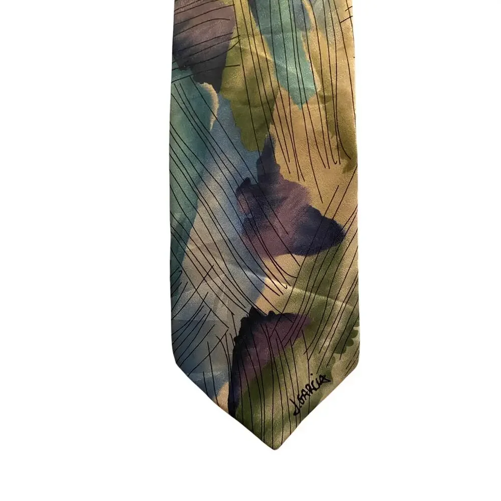 J Garcia Scales Watercolor Collection Artist Proof No 4 Silk‎ Tie